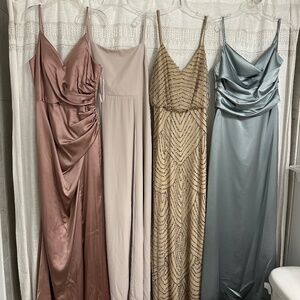 Bridesmaid dresses Revelry, Amsale, Adrianna Papell